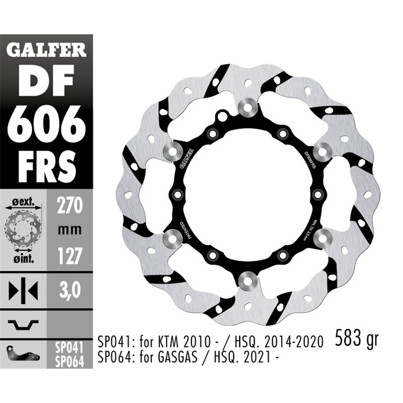 Disco freno Galfer DF606FRS