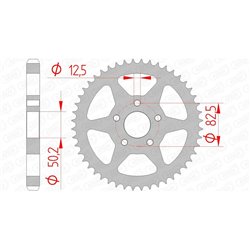 Corona AFAM acero estandar 92803 - Paso 530-48 Dientes