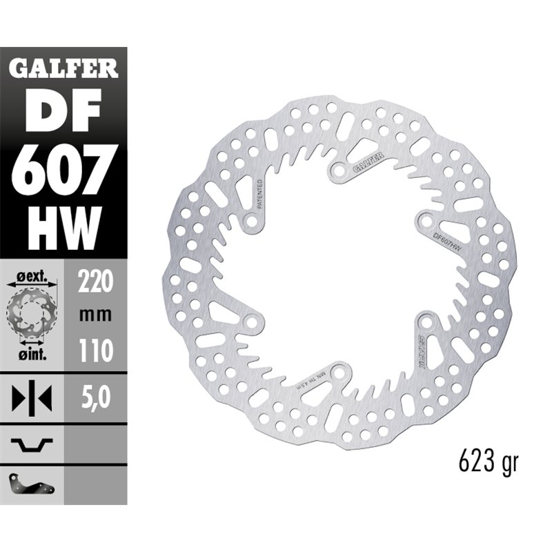 Disco freno Galfer DF607HW