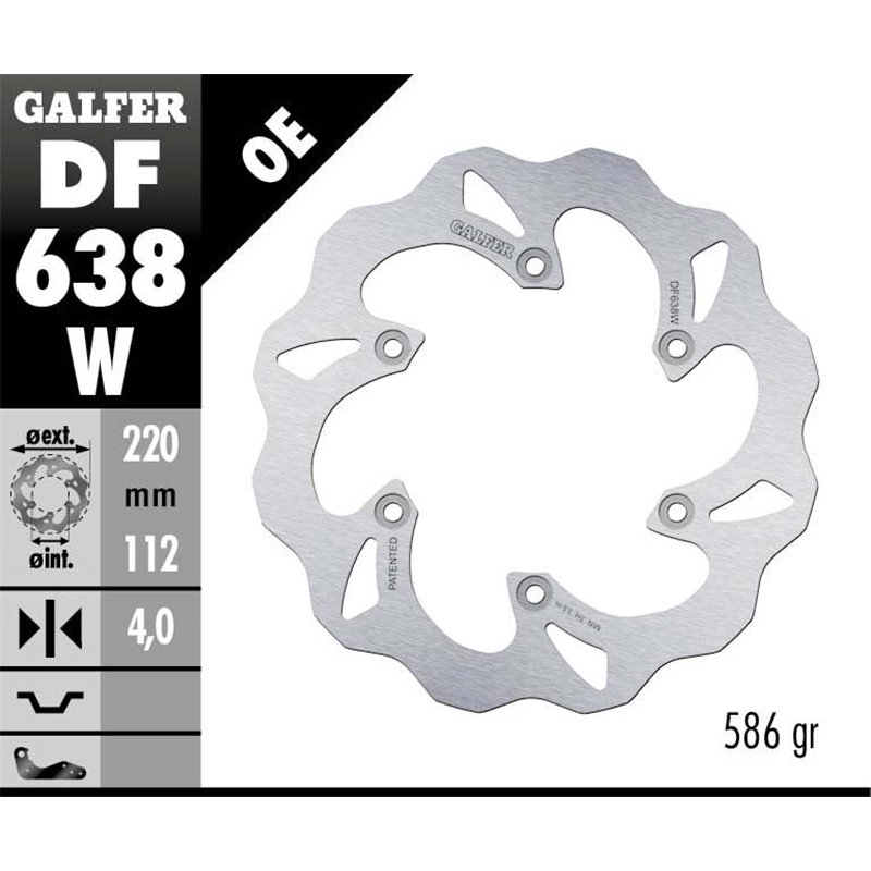 Disco freno Galfer DF638W