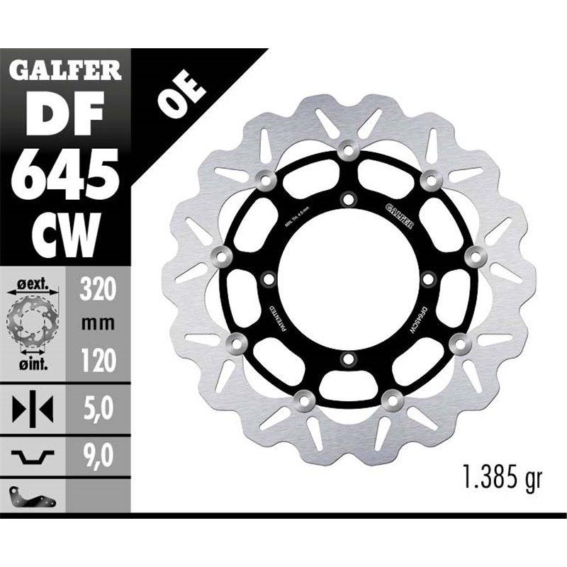 Disco freno Galfer DF645CW