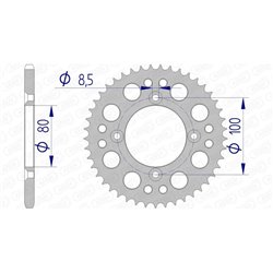 Corona AFAM aluminio ultraligera 11101 - Paso 420-36 Dientes