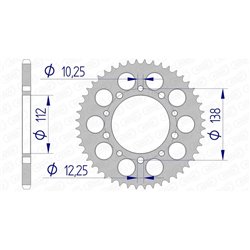 Corona AFAM aluminio ultraligera 11509 - Paso 520-50 Dientes