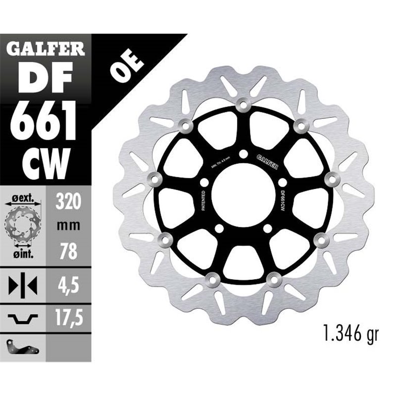 Disco freno Galfer DF661CW