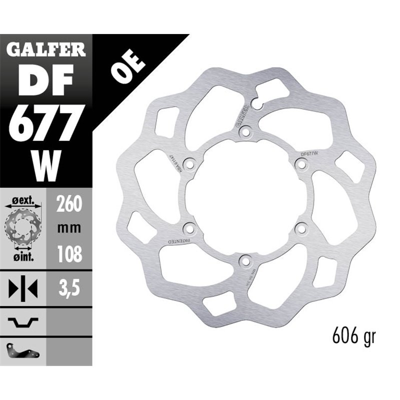 Disco freno Galfer DF677W