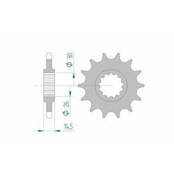 Piñon AFAM acero estandar 20607 - Paso 525-15 Dientes