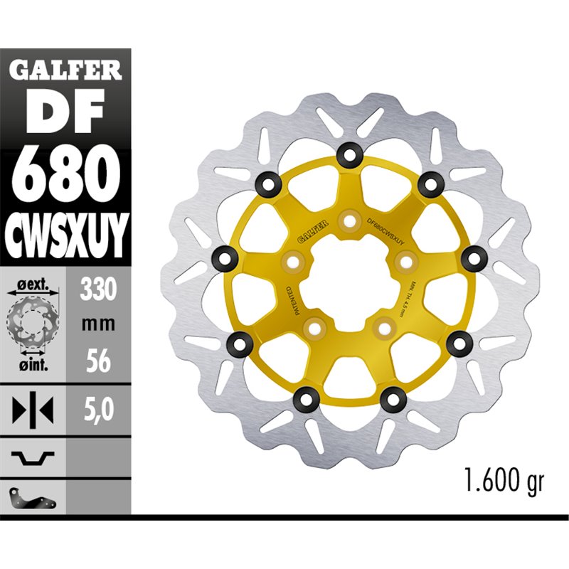 Disco freno Galfer DF680CWSXUY