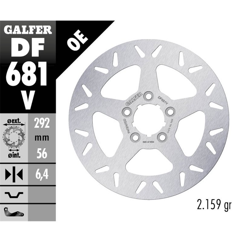 Disco freno Galfer DF681V