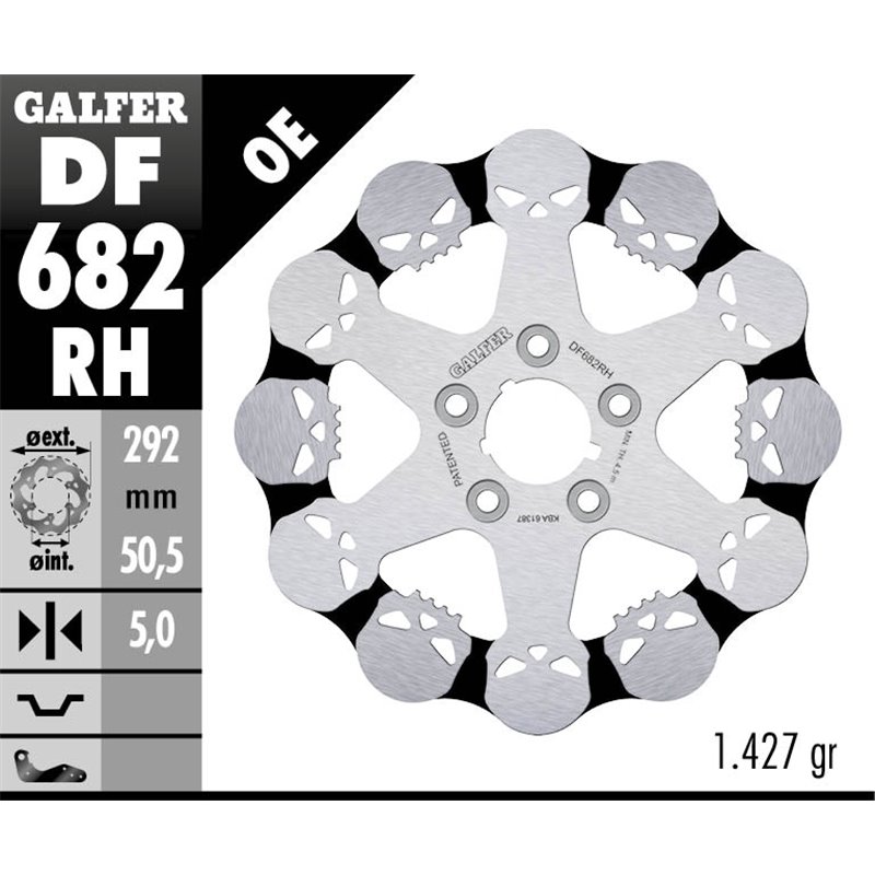 Disco freno Galfer DF682RH