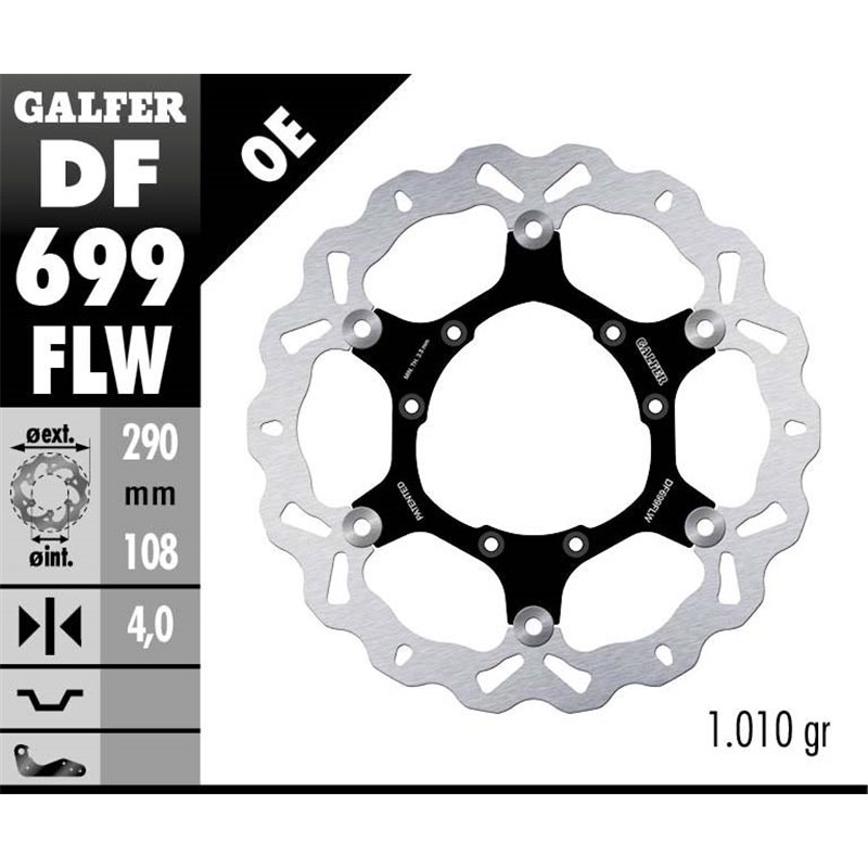 Disco freno Galfer DF699FLW