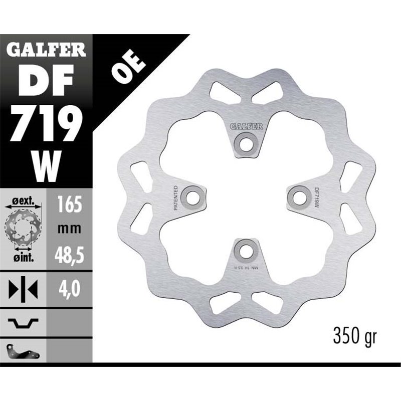 Disco freno Galfer DF719W