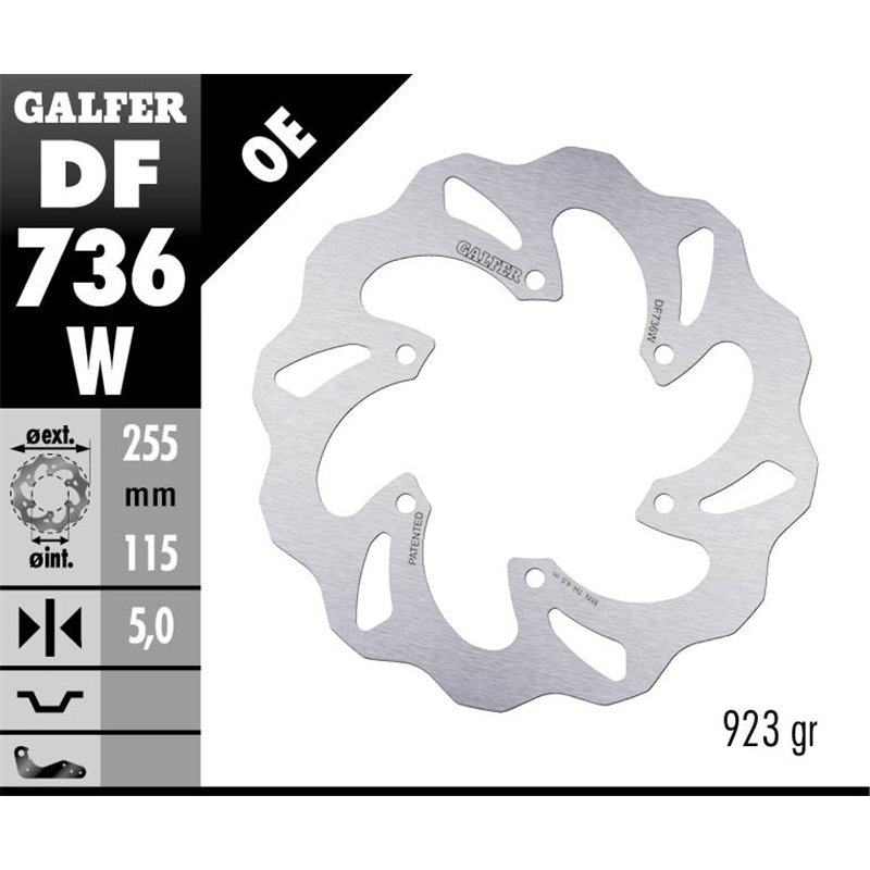 Disco freno Galfer DF736W