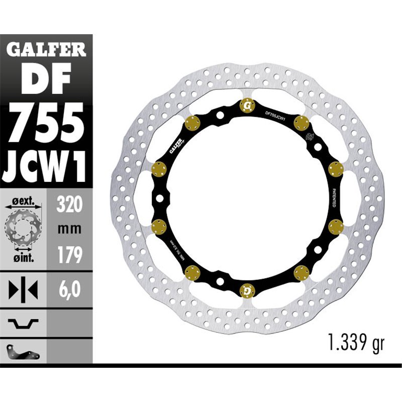 Disco freno Galfer DF755JCW1G03