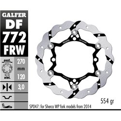 Disco freno Galfer DF772FRW