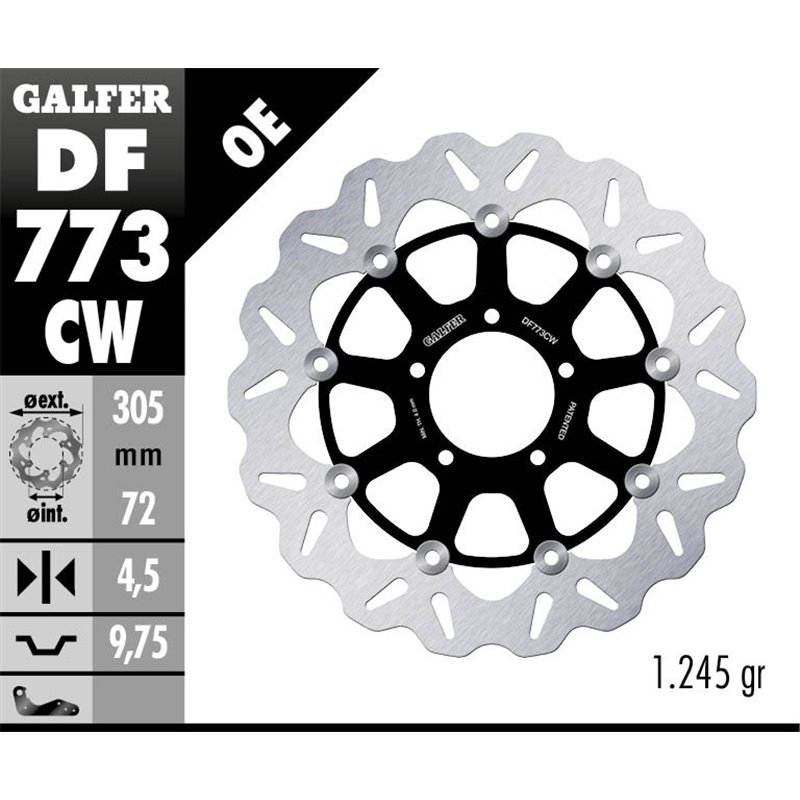 Disco freno Galfer DF773CW