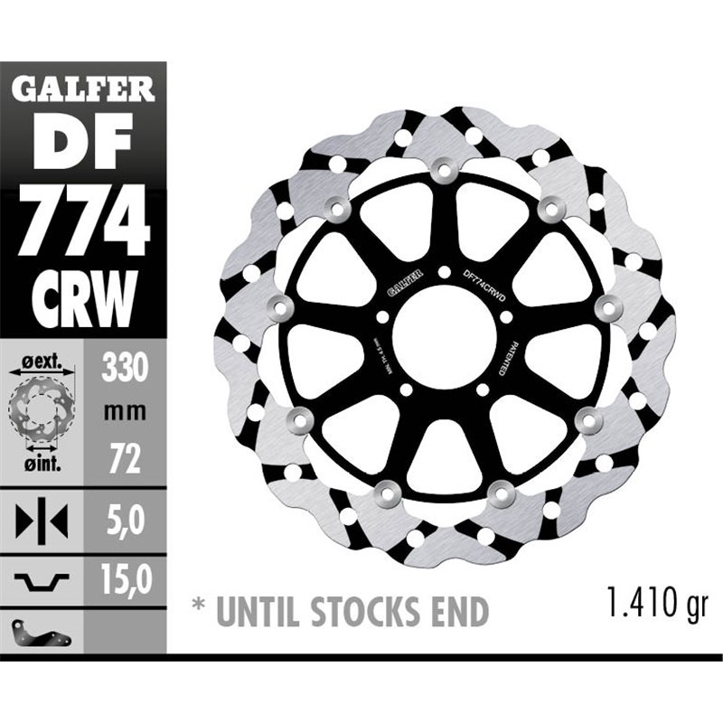 Disco freno Galfer DF774CRW