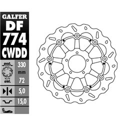 Disco freno Galfer DF774CWDD