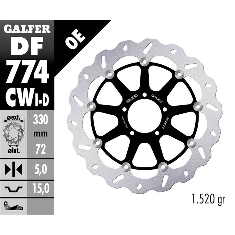 Disco freno Galfer DF774CWI