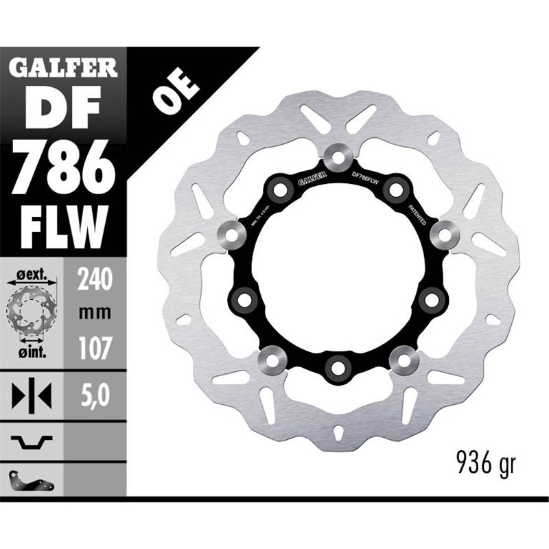 Disco freno Galfer DF786FLW